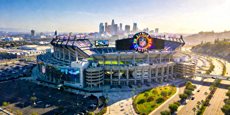 洛杉矶索菲体育场外部全景